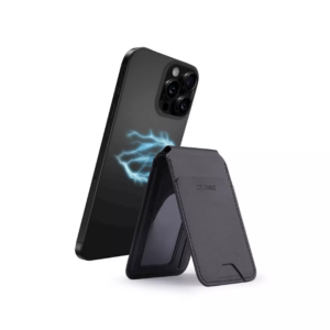 Musthavz Vegan Leather Wallet Stand MagSafe – Zwart Musthavz Vegan Leather Wallet Stand MagSafe, black