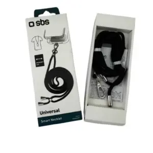 SBS Universal Phone Strap Stylecolor – Zwart SBS Smart Necklet Lace Lanyard Secure Phone Carrying Universal Compatibility