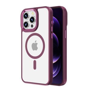 MagSafe Hoesje iPhone 15 Pro – Transparant – Wine Red wine red iphone 15 pro