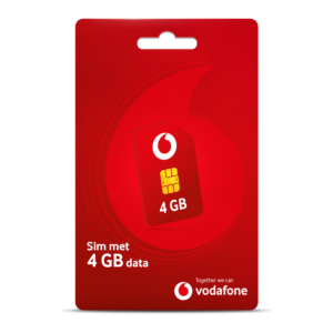 Vodafone Prepaid Simkaart 4 GB – 5G Netwerk | Geen Abonnement Vodafone Prepaid Simkaart 4 GB