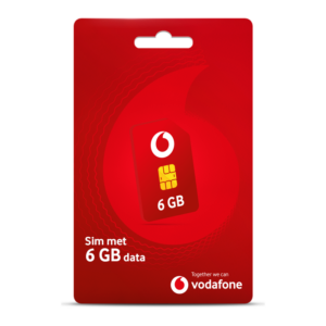 Vodafone Prepaid Simkaart 6 GB – 5G Netwerk | Geen Abonnement Vodafone Prepaid Simkaart 6 GB
