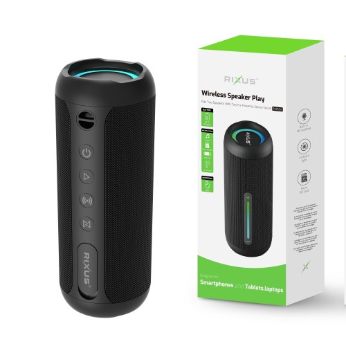 Rixus RXBS56 Draadloze Speaker Play – Black Rixus RXBS56 Wireless Speaker Play Black